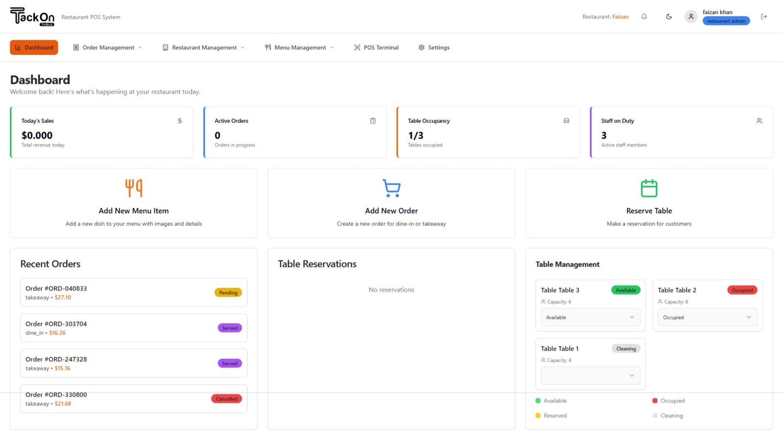 Screenshot 7 11 2025 81119 restaurant.tackonlabs.com | Home | Tackon Labs
